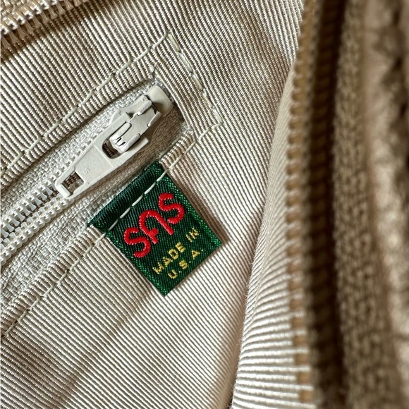 SAS Gold Metallic with Keychain Attachment hand Sewn Crossbody Leather - Picture 9 of 12